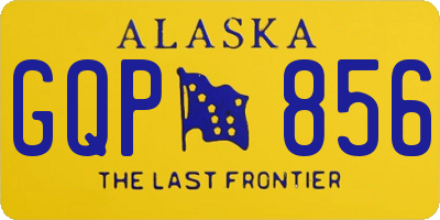 AK license plate GQP856