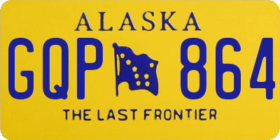 AK license plate GQP864