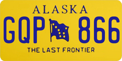 AK license plate GQP866