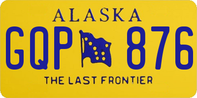 AK license plate GQP876