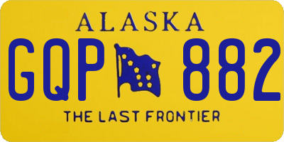 AK license plate GQP882