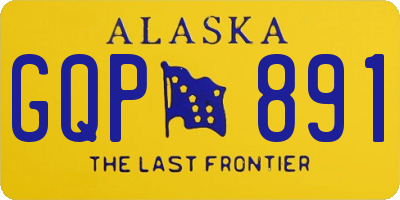 AK license plate GQP891