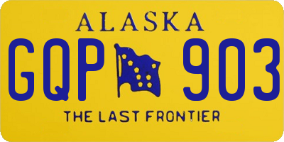 AK license plate GQP903