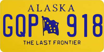AK license plate GQP918