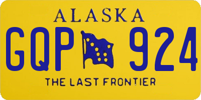 AK license plate GQP924
