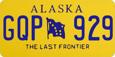 AK license plate GQP929