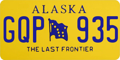 AK license plate GQP935