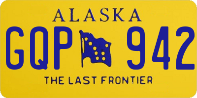 AK license plate GQP942