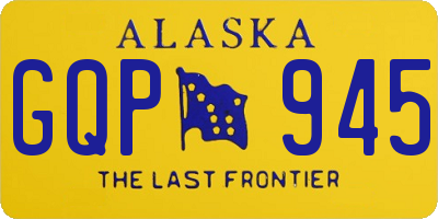 AK license plate GQP945