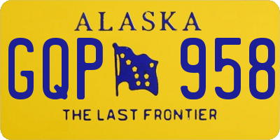 AK license plate GQP958