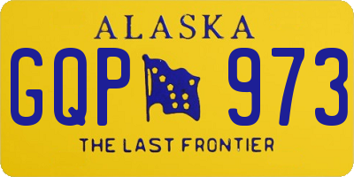 AK license plate GQP973