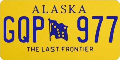 AK license plate GQP977