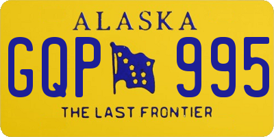 AK license plate GQP995