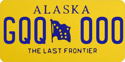 AK license plate GQQ000