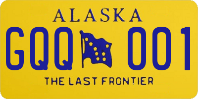 AK license plate GQQ001