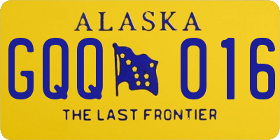 AK license plate GQQ016