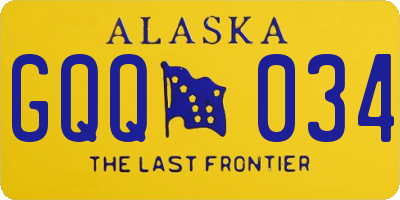 AK license plate GQQ034