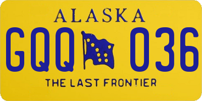 AK license plate GQQ036