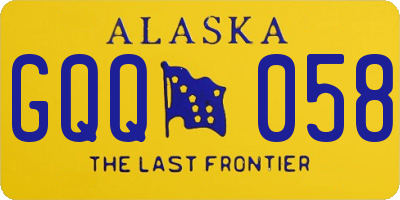 AK license plate GQQ058