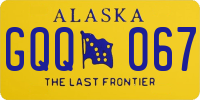 AK license plate GQQ067