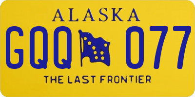 AK license plate GQQ077