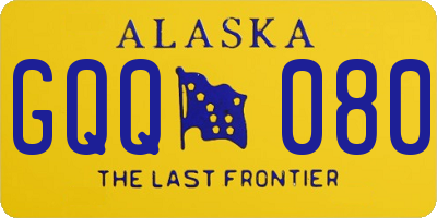 AK license plate GQQ080