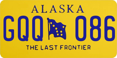 AK license plate GQQ086