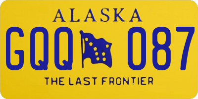 AK license plate GQQ087