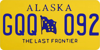 AK license plate GQQ092