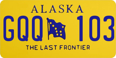 AK license plate GQQ103