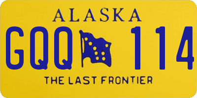AK license plate GQQ114