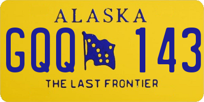 AK license plate GQQ143