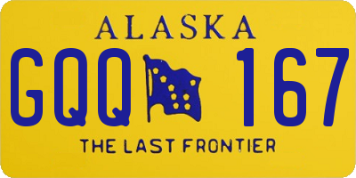 AK license plate GQQ167