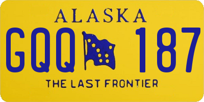 AK license plate GQQ187