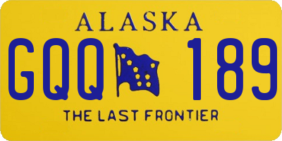 AK license plate GQQ189