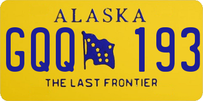 AK license plate GQQ193