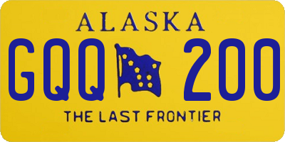 AK license plate GQQ200