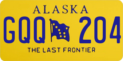 AK license plate GQQ204