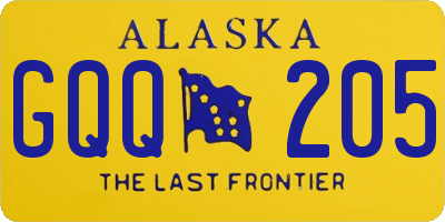 AK license plate GQQ205