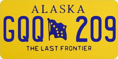 AK license plate GQQ209