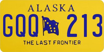 AK license plate GQQ213