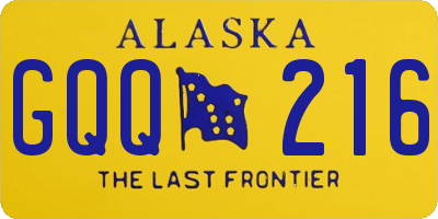 AK license plate GQQ216