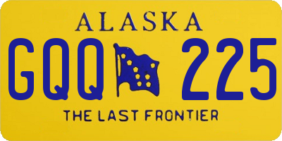 AK license plate GQQ225