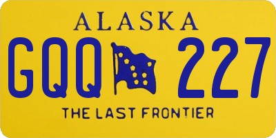 AK license plate GQQ227