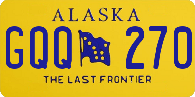 AK license plate GQQ270
