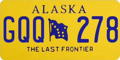 AK license plate GQQ278