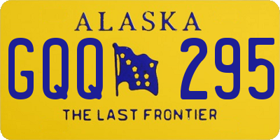 AK license plate GQQ295