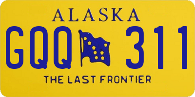 AK license plate GQQ311