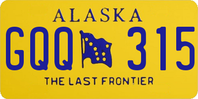 AK license plate GQQ315