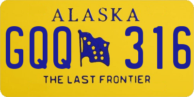 AK license plate GQQ316